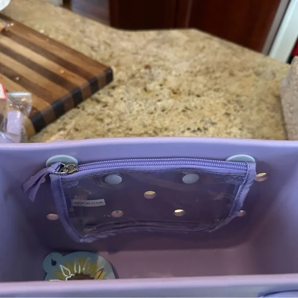 BOGG BAG Purple Foam Tote with Perforated Design and Bogg Bevy - Picture 2 of 3